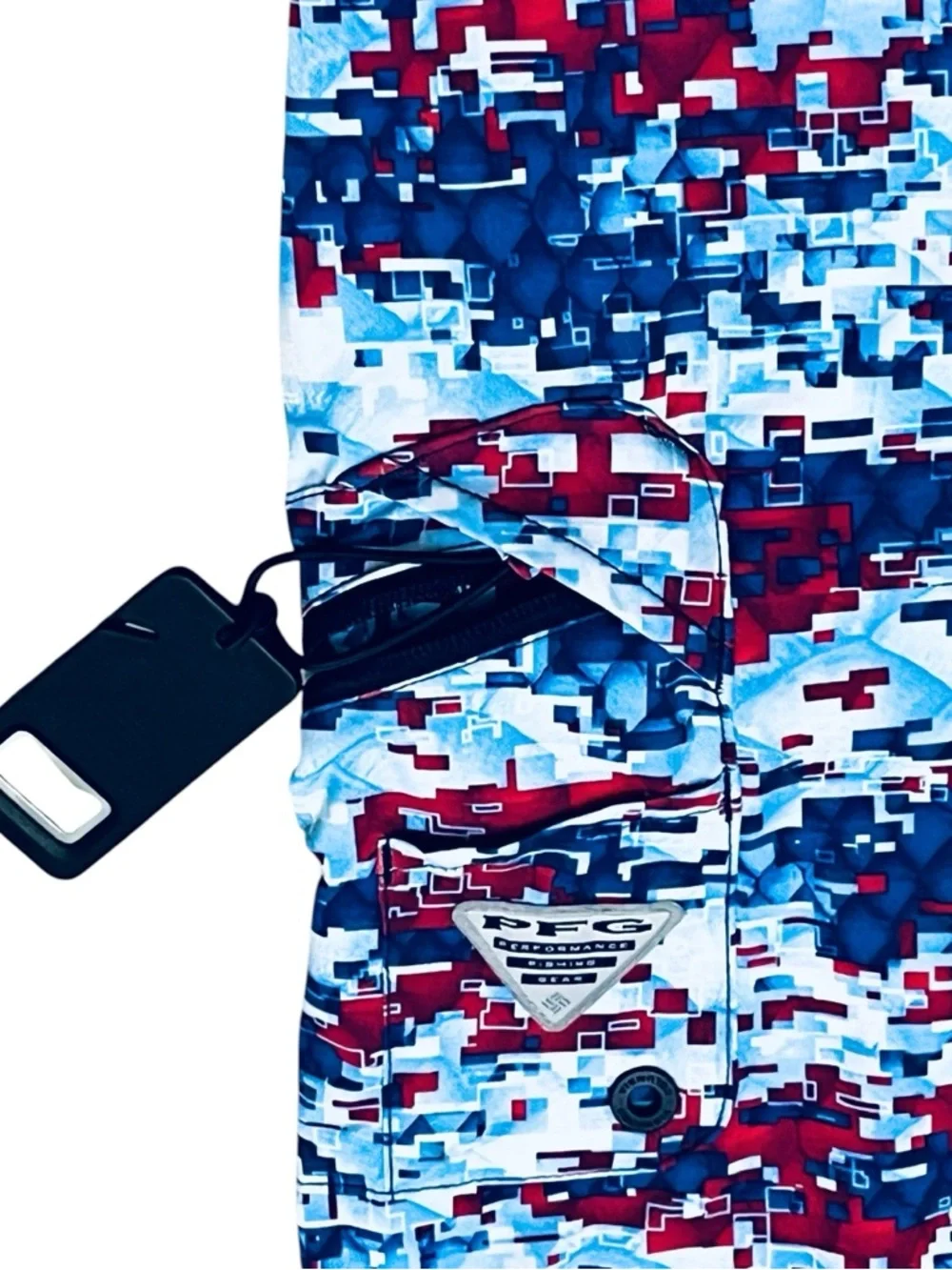 Columbia PFG Offshore Men's 38 Board Shorts UPF 50 Omni Shade Shield Geo Print